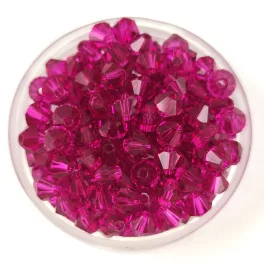   Preciosa bicone gyöngy - Fuchsia - méret: 3mm - 250db - AKCIOS