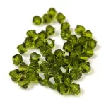 Preciosa bicone gyöngy - Olivine - méret: 3mm - 250db - AKCIOS