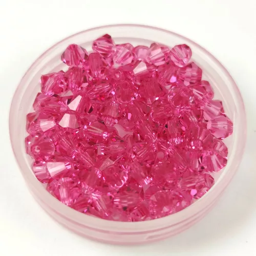 Preciosa bicone gyöngy - Rose - méret: 3mm - 250db - AKCIOS