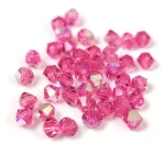Preciosa bicone gyöngy - Rose AB - méret: 3mm - 250db - AKCIOS
