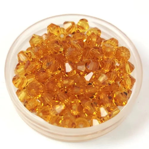 Preciosa bicone gyöngy - Topaz - méret: 3mm - 250db - AKCIOS