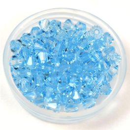   Preciosa bicone gyöngy - Aqua Bohemica - méret: 4mm - 250db - AKCIOS