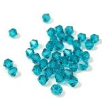 Preciosa bicone gyöngy - Blue Zircon - méret: 4mm - 250db - AKCIOS