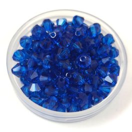   Preciosa bicone gyöngy - Capri Blue - méret: 4mm - 250db - AKCIOS