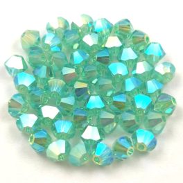   Preciosa bicone gyöngy - Carribean Sea AB 2X - méret: 4mm - 250db - AKCIOS