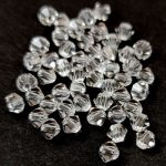 Preciosa bicone gyöngy - Crystal - méret: 4mm - 250db - AKCIOS