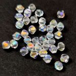 Preciosa bicone gyöngy - Crystal AB - méret: 4mm - 250db - AKCIOS