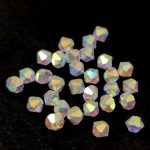 Preciosa bicone gyöngy - Crystal AB - 4mm