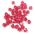 Preciosa bicone gyöngy - Indian Pink - méret: 4mm - 250db - AKCIOS