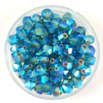 Preciosa bicone gyöngy - Indicolite AB 2X - méret: 4mm - 250db - AKCIOS