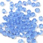 Preciosa bicone gyöngy - Light Sapphire - méret: 4mm - 250db - AKCIOS