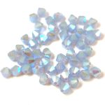 Preciosa bicone gyöngy - Light Sapphire Opal AB 2X - méret: 4mm - 250db - AKCIOS