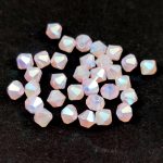 Preciosa bicone gyöngy - Rose Opal AB 2X - méret: 4mm - 250db - AKCIOS