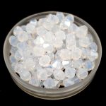 Preciosa bicone gyöngy - White Opal - méret: 4mm - 250db - AKCIOS