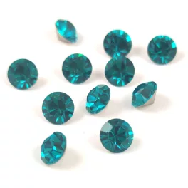   Preciosa chaton gyöngy - Blue Zircon - méret: 8mm - 12db - AKCIOS