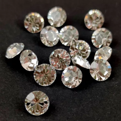Preciosa chaton gyöngy - Crystal - méret: 8mm - 12db - AKCIOS