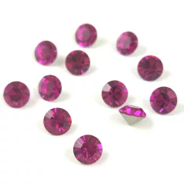   Preciosa chaton gyöngy - Fuchsia - méret: 8mm - 12db - AKCIOS
