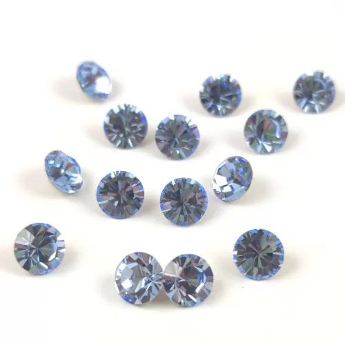 Preciosa chaton gyöngy - Light Sapphire - méret: 8mm - 12db - AKCIOS