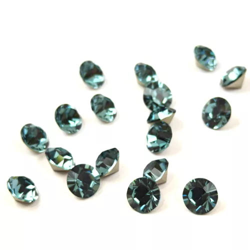 Preciosa chaton gyöngy - Smoked Sapphire - méret: 8mm - 12db - AKCIOS