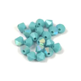   Preciosa bicone gyöngy - Turquoise AB - méret: 4mm - 250db - AKCIOS
