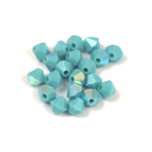 Preciosa bicone bead - Turquoise AB - 4mm