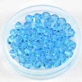 Preciosa bicone gyöngy - Aqua - 3mm