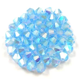 Preciosa bicone gyöngy - Aqua-ab- 2X - 4mm