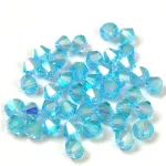 Preciosa bicone gyöngy - Aqua Bohemica 2X AB - 4mm