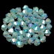 Preciosa bicone gyöngy -  Silver Aqua AB 2x - 4mm