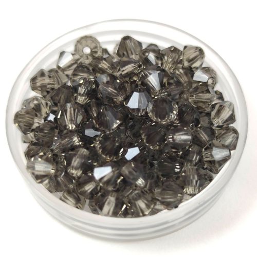 Preciosa bicone bead - Black Diamond  - 4mm