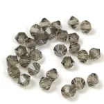 Preciosa bicone gyöngy - Black Diamond - 4mm