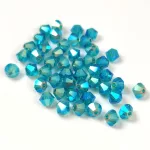 Preciosa bicone gyöngy - Blue Zircon AB 2X - 4mm