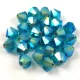Preciosa bicone gyöngy - Blue Zircon AB 2X - 6mm