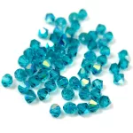Preciosa bicone gyöngy - Blue Zircon AB - 4mm