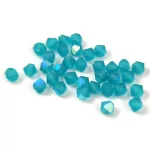 Preciosa bicone gyöngy - Blue Zircon Matt AB - 4mm