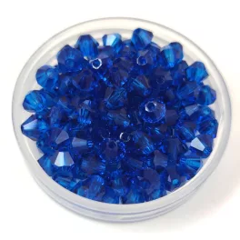 Preciosa bicone gyöngy - Capri Blue - 4mm - 50db