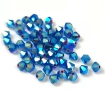 Preciosa bicone gyöngy - Capri Blue AB 2X - 4mm