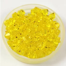 Preciosa bicone gyöngy - Citrine - 3mm - 50db