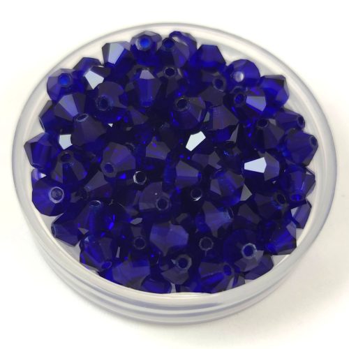 Preciosa bicone bead - Cobalt Blue - 4mm