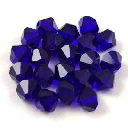 Preciosa bicone gyöngy - Cobalt Blue - 6mm