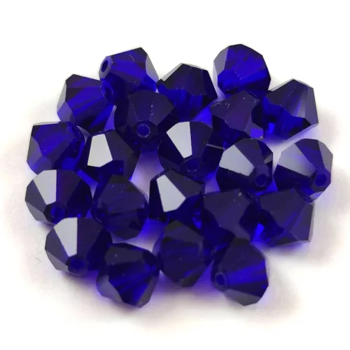 Preciosa bicone gyöngy - Cobalt Blue - 6mm