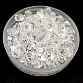 Preciosa bicone gyöngy - Crystal Argent Flare - 4mm