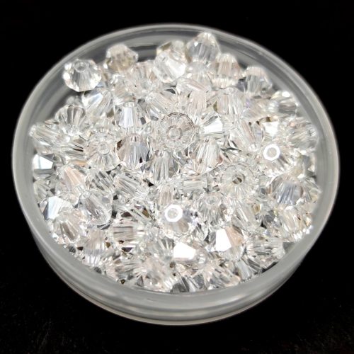 Preciosa bicone bead - Crystal Argent Flare - 4mm