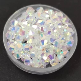 Preciosa bicone gyöngy - Crystal AB - 4mm