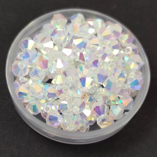 Preciosa bicone bead - Crystal AB 2X - 4mm