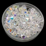 Preciosa bicone gyöngy - Crystal AB - 4mm