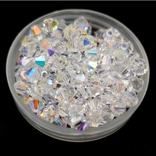 Preciosa bicone bead - Crystal AB - 4mm