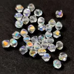 Preciosa bicone gyöngy - Crystal AB - 4mm