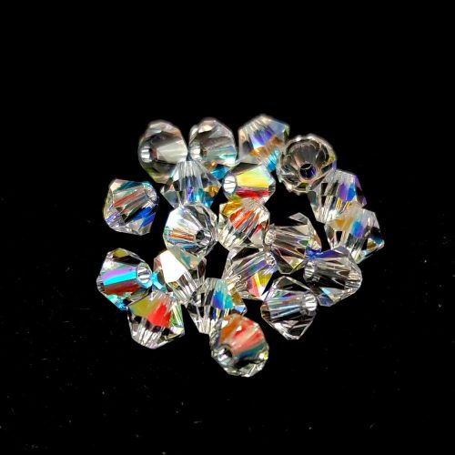 Preciosa bicone bead - Crystal AB - 4mm