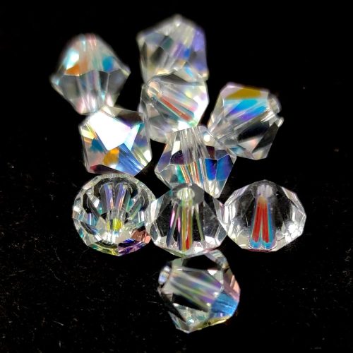 Preciosa bicone bead - Crystal AB - 6mm